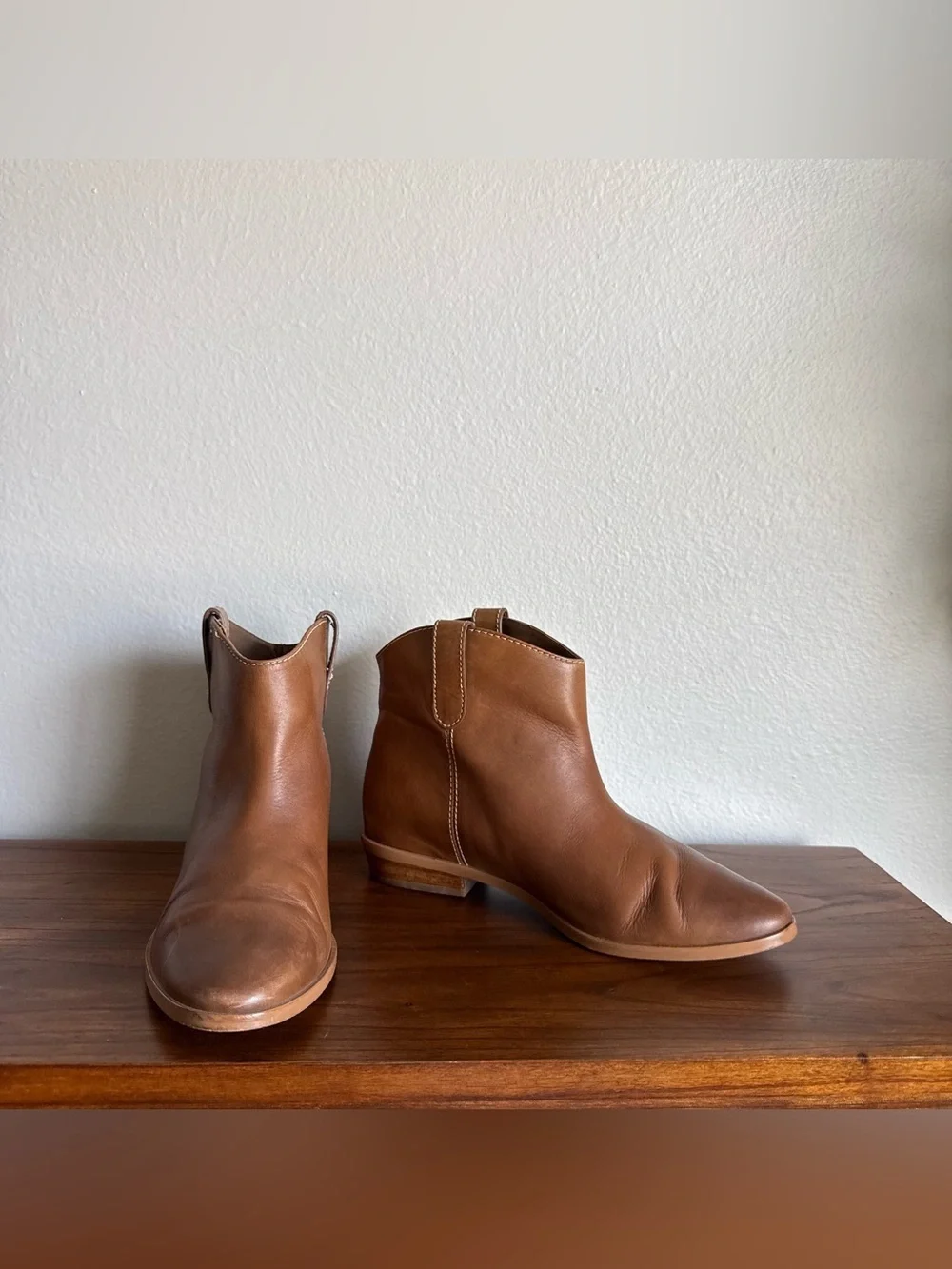 Michael Kors Ashton Brown Leather Ankle Boots Women’s Size 8